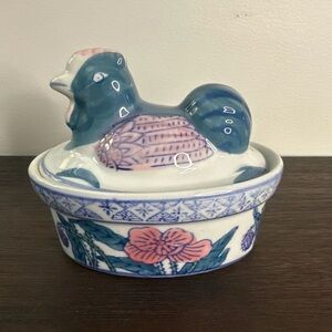 Ben Rickert Porcelain Chicken Trinket Dish